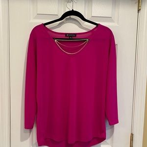 Fuchsia Top with Chain Detail